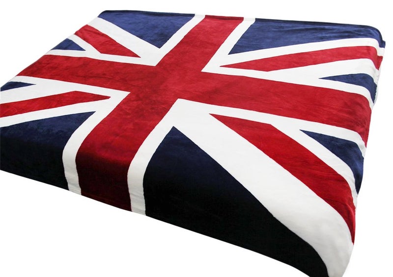 Clobeau USA/Union Jack Flag Luxury Fleece Blanket - Great British Flag Chair & Sofa Cover - Warm Soft Plush Travel Blanket - Bedspread & Beach Throw - Image 3